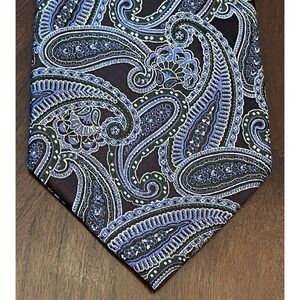 Eagle Blue Brown Hand Made 100% Silk Men’s Neck Tie Made In China